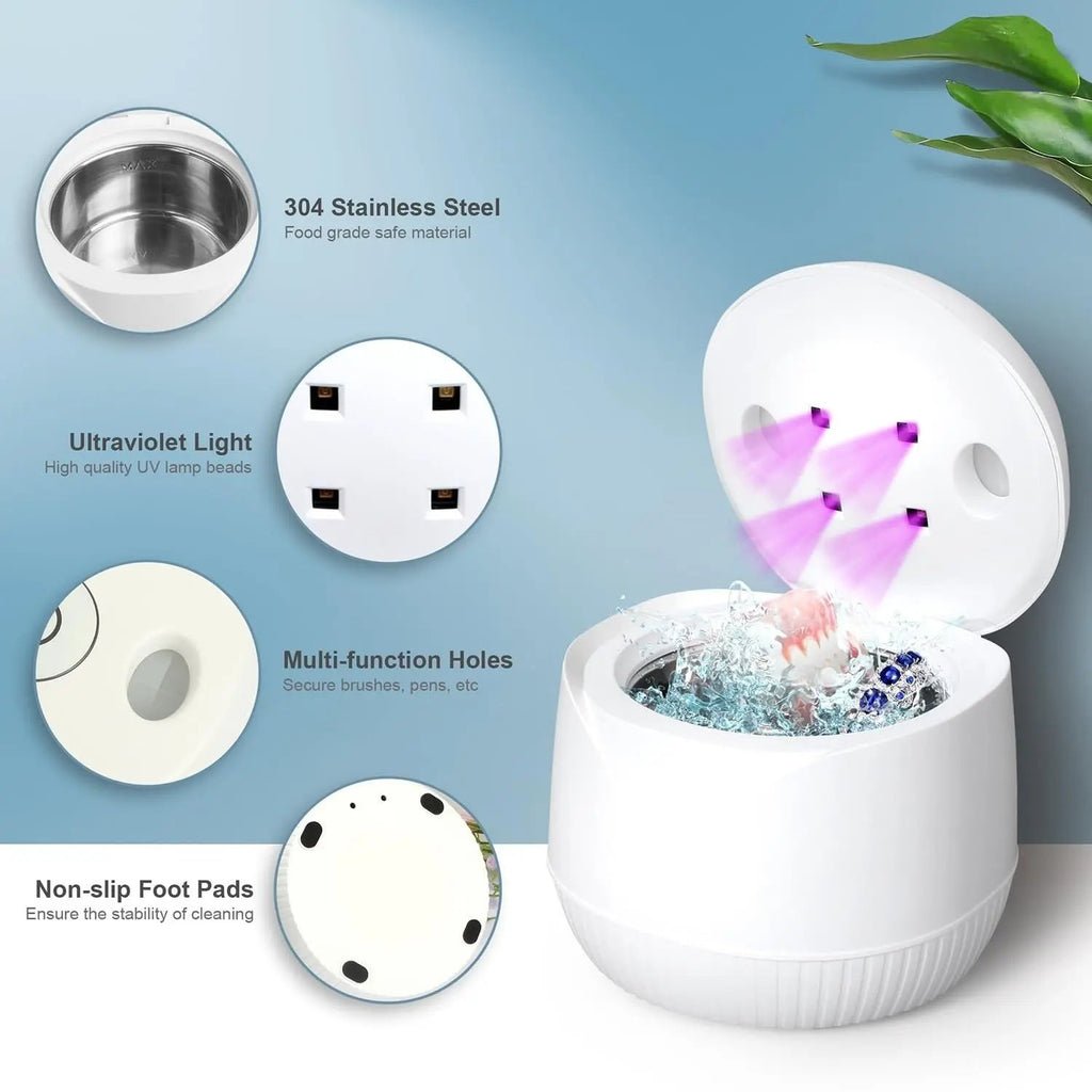 UV Ultrasonic Cleaner + Cleaning Tablets Denture Rescue