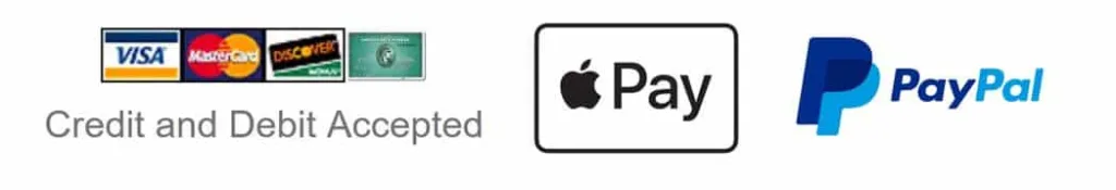 payment methods accepted, credit card, apple pay, paypal